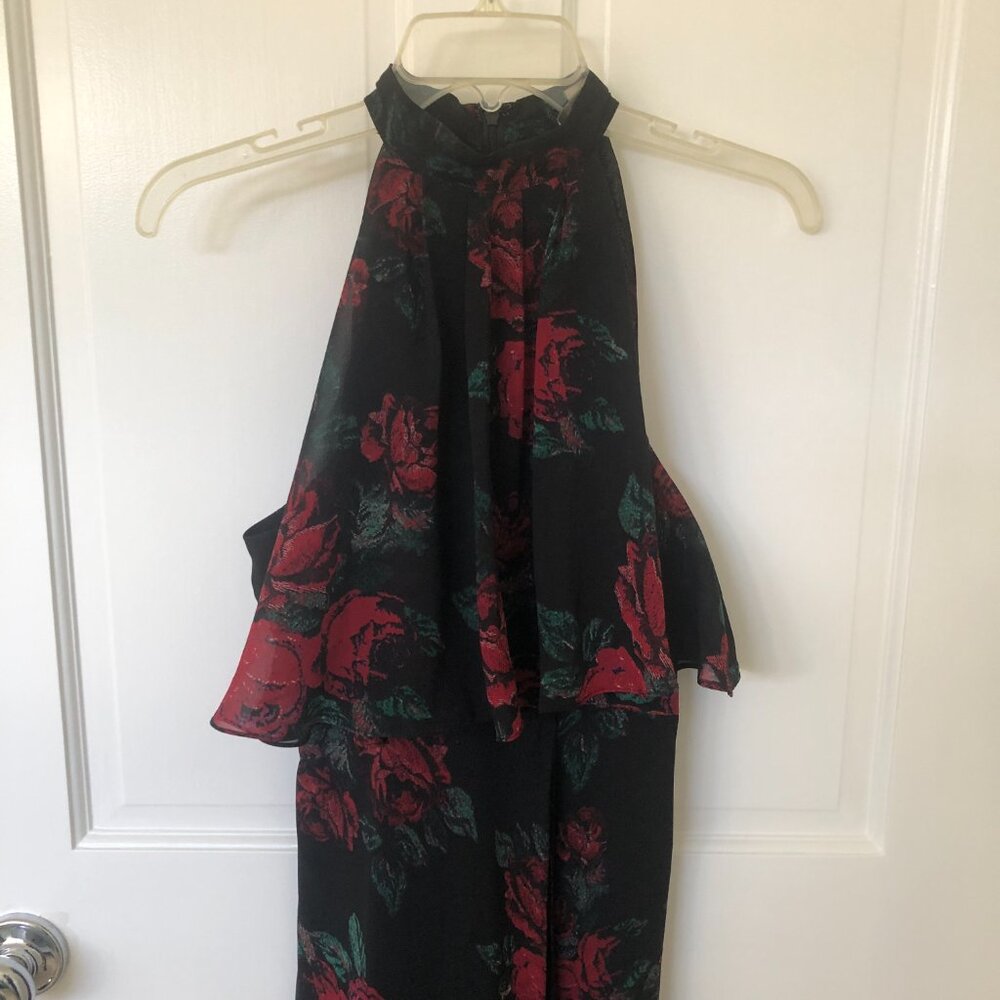 Lovers and Friends Golden Ray Red Roses Boho Floral Maxi Long Prom Dress XS - Picture 3 of 10